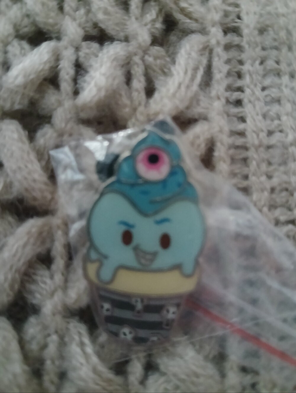 Cute Blue Monster Ice Cream COLLECTIBLE PIN- Unknown Brand
